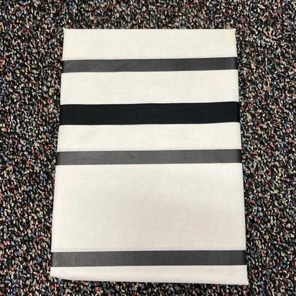 Round Striped Oil Canvas Tablecloth Black/White - Hearth & Hand with Magnolia - Picture 4 of 5